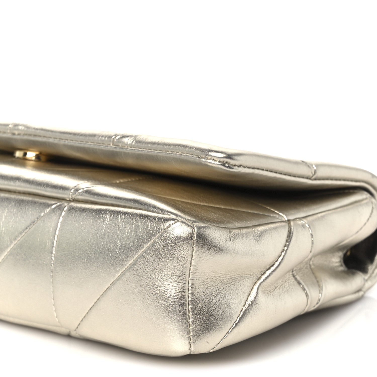 Saint Laurent Lambskin Patchwork Monogram Medium Jamie Gold 10 of 11