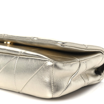 Saint Laurent Lambskin Patchwork Monogram Medium Jamie Gold 10 of 11