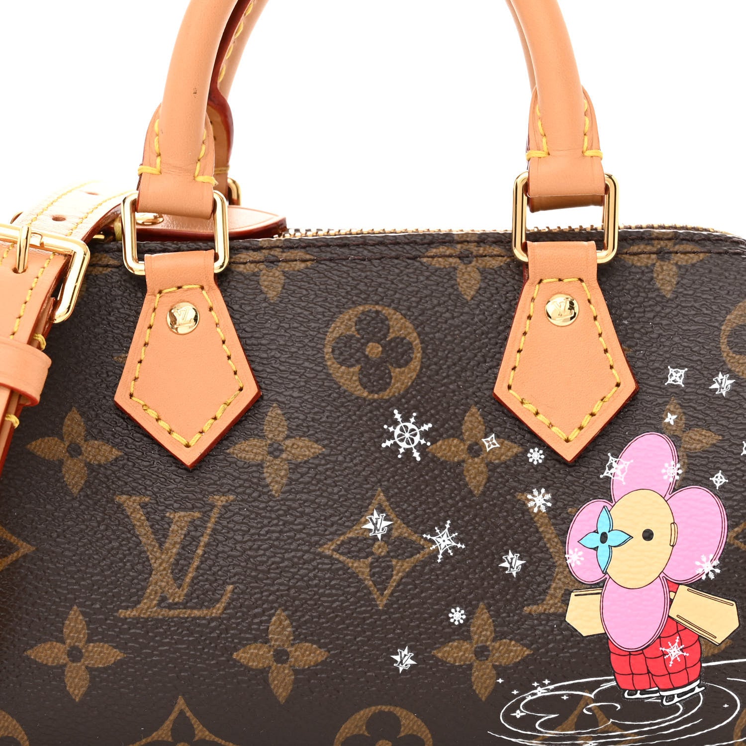 Louis Vuitton Monogram Vivienne Ice Skating Nano Speedy Bandouliere Pink 8 of 12