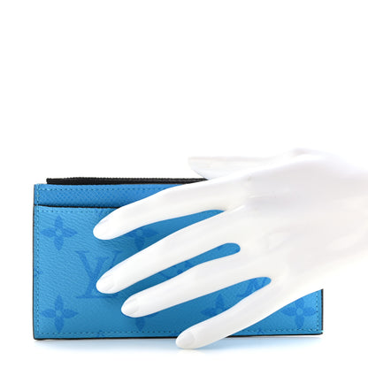 Louis Vuitton Taigarama Coin Card Holder Blue Lagoon 2 of 7