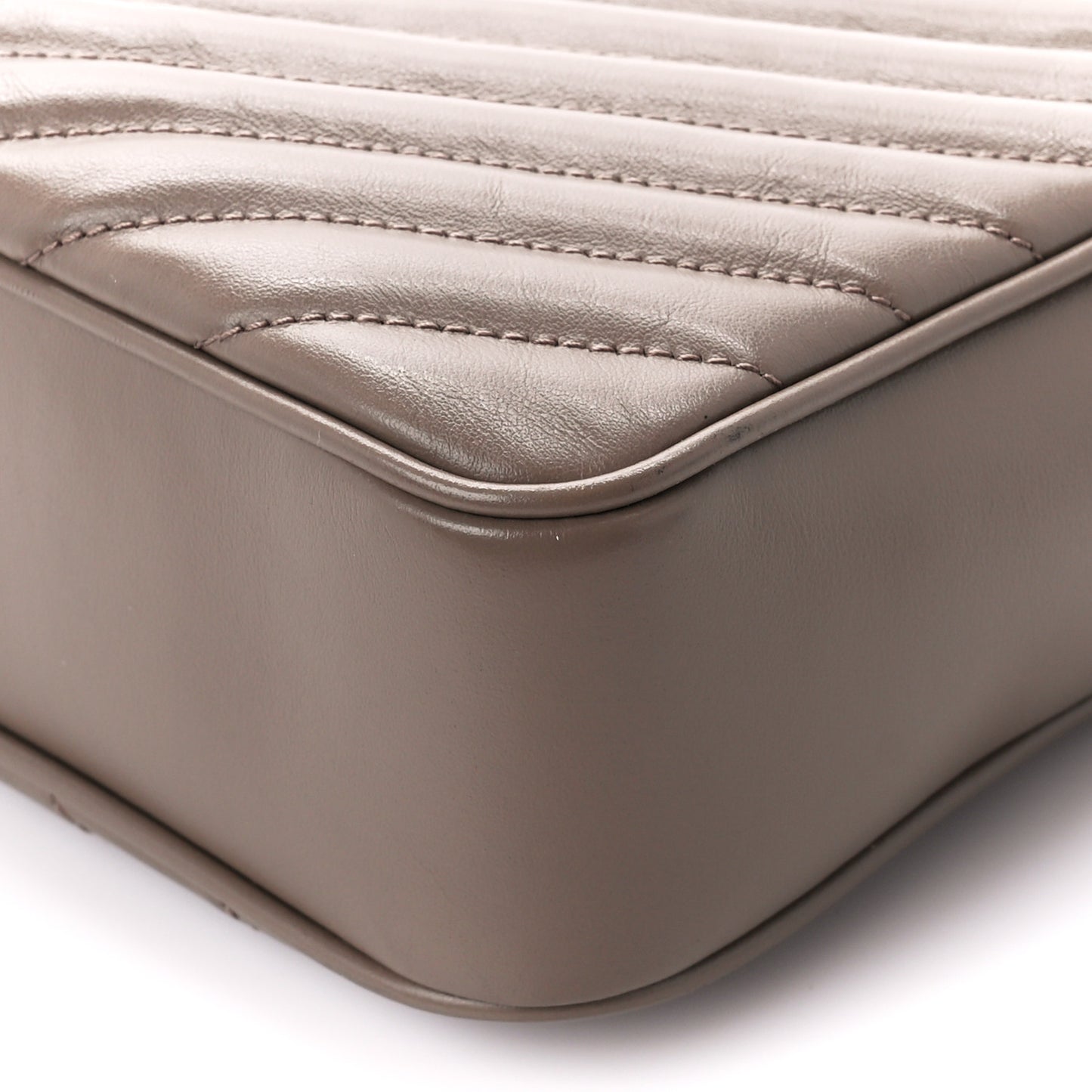 Calfskin Matelasse Monogram Lou Camera Bag Greyish Brown