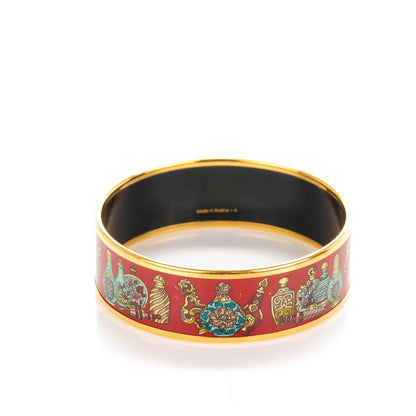 Hermes Enamel Printed Wide Flacons Bracelet 65 3 of 6