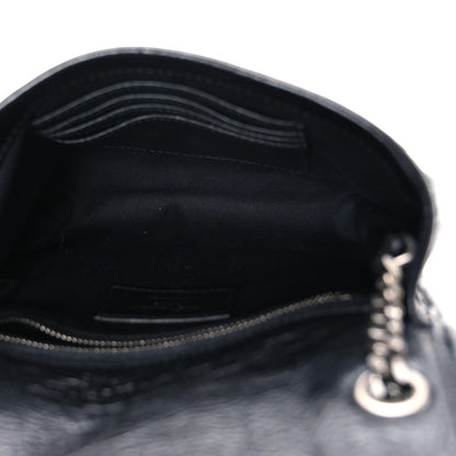 Saint Laurent Crinkled Calfskin Matelasse Monogram Niki Chain Wallet Black 5 of 10
