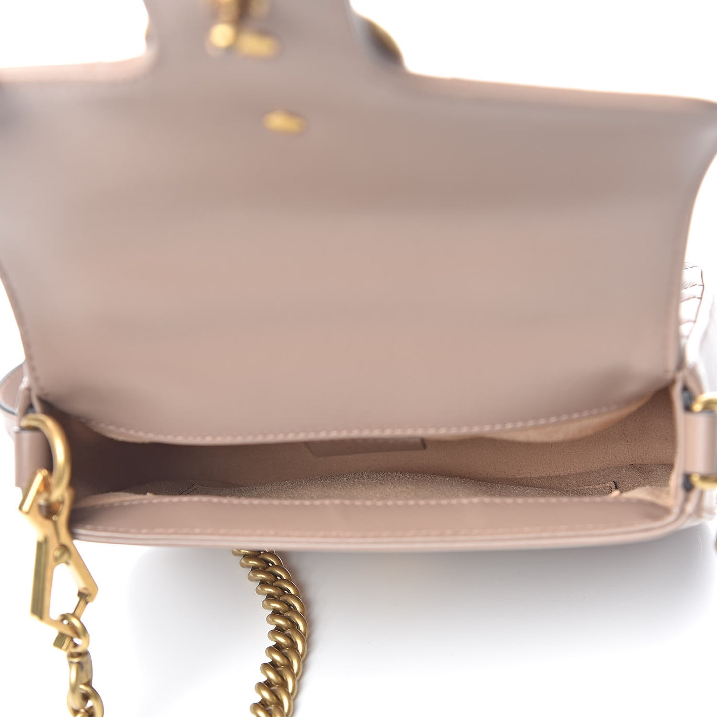 Calfskin Matelasse Mini GG Marmont Top Handle Shoulder Bag Porcelain Rose