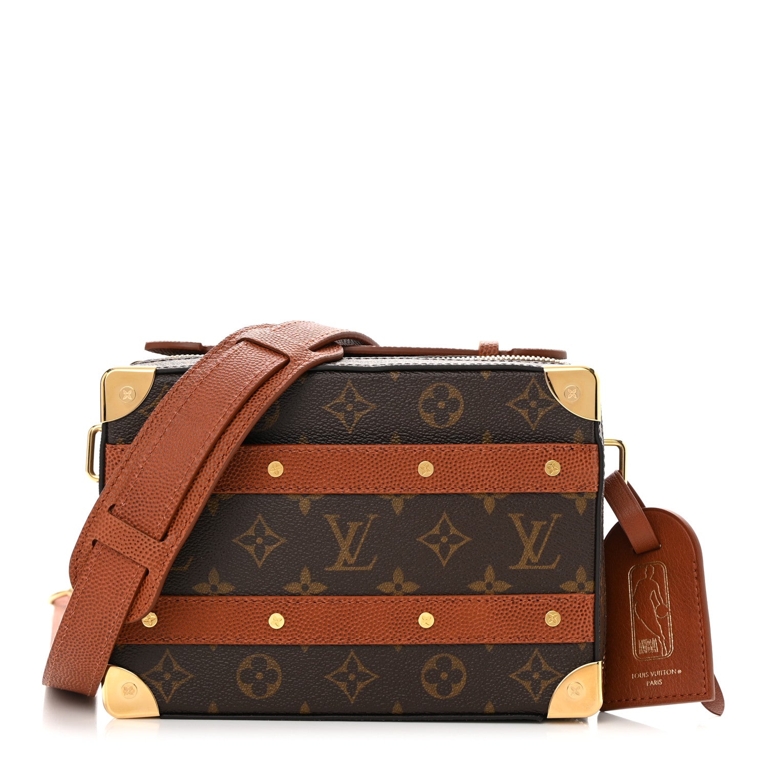 Louis Vuitton X NBA Grained Calfskin Monogram Handle Trunk Brown 1 of 9