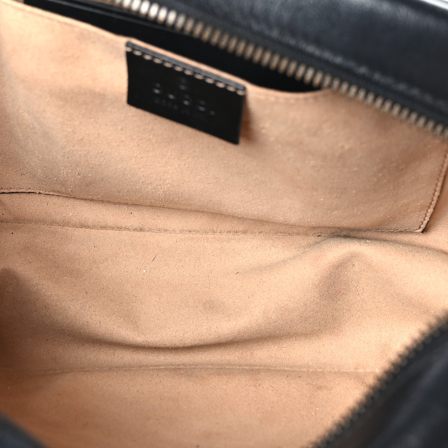 Gucci Calfskin Matelasse Small GG Marmont Chain Shoulder Bag Black 5 of 9