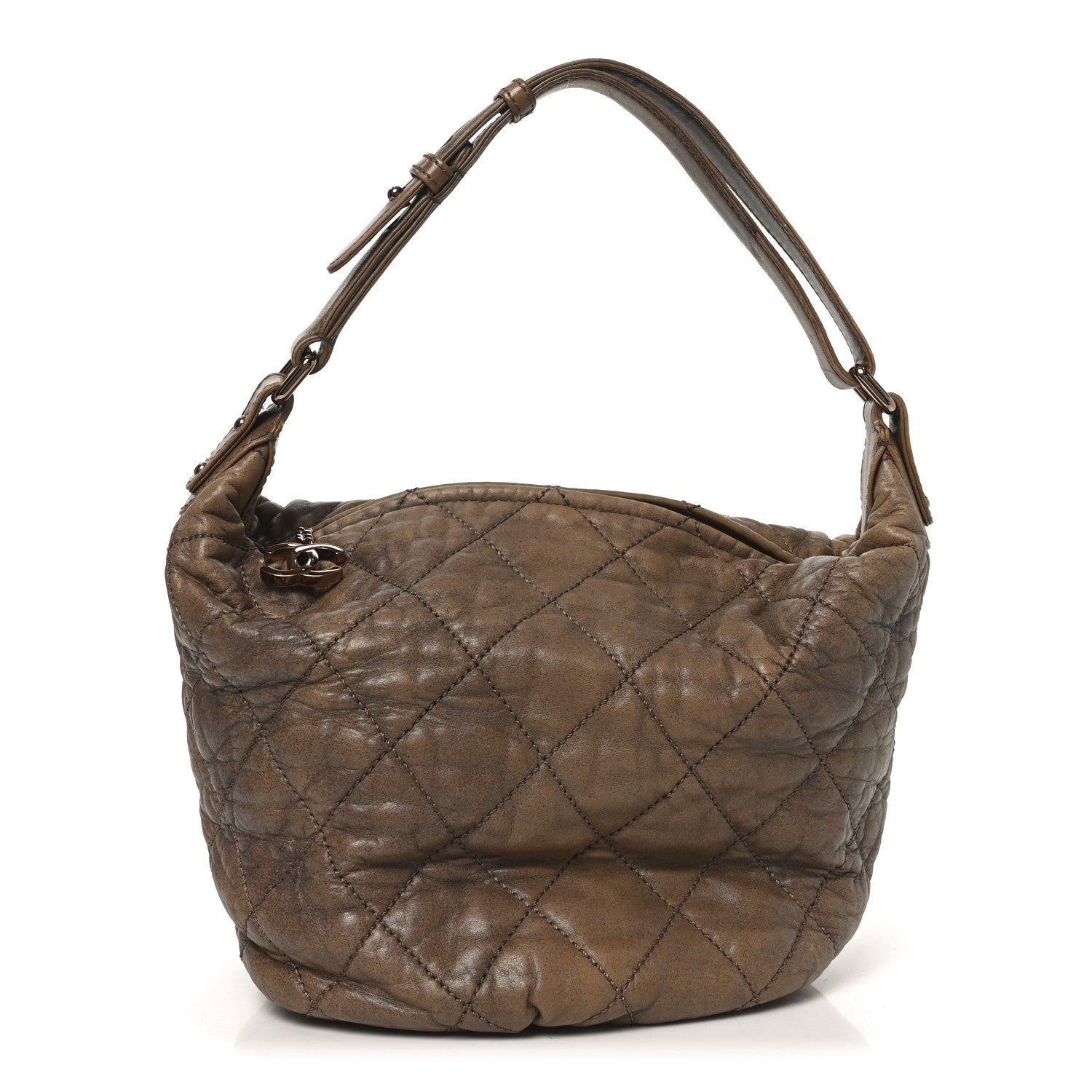Chanel Lambskin Quilted Cloudy Bundle Hobo Beige 1 of 10
