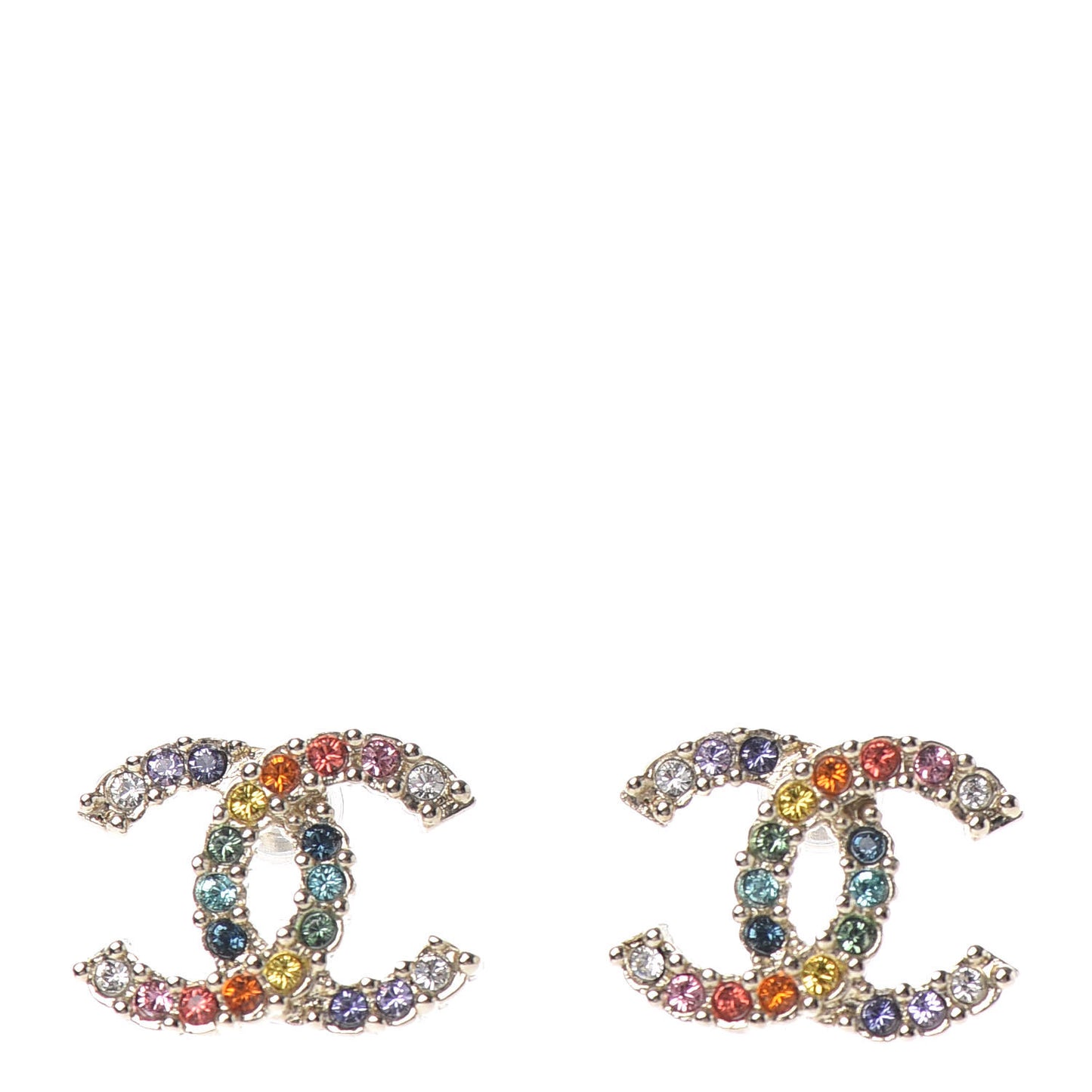 Crystal Over The Rainbow CC Earrings Gold Multicolor