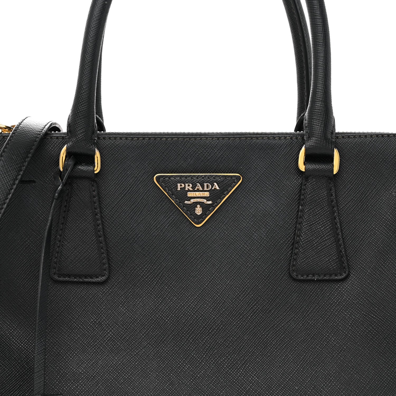 Prada Saffiano Medium Galleria Double Zip Tote Black 7 of 19