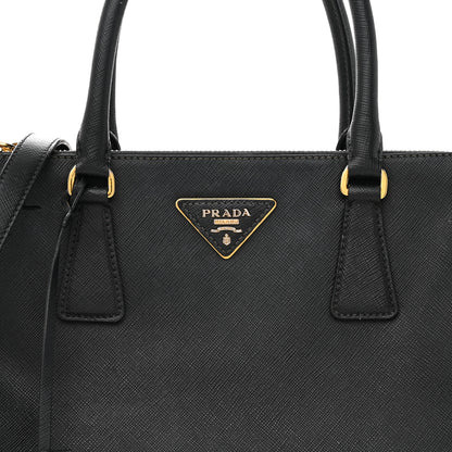 Prada Saffiano Medium Galleria Double Zip Tote Black 7 of 19