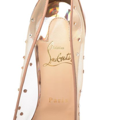 Christian Louboutin Crystal Strass Follies 100 Pumps 37.5 Nude 6 of 8
