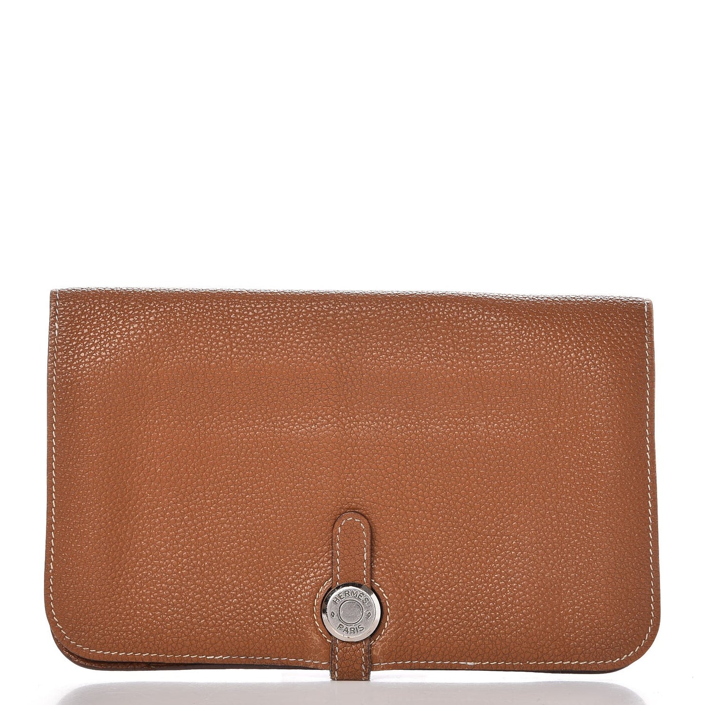Taurillon Clemence Dogon Duo Wallet Gold