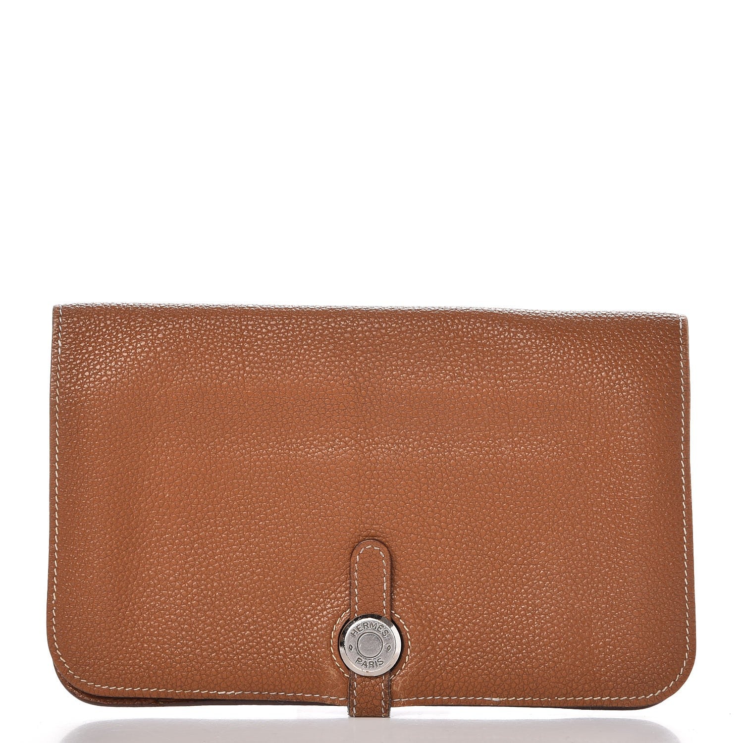 Hermes Taurillon Clemence Dogon Duo Wallet Gold 1 of 22