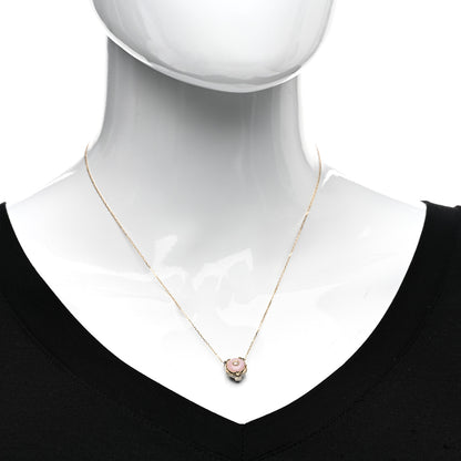 Gucci 18K Yellow Gold Diamond Pink Opal Le Marche Des Merveilles Feline Pendant Necklace 2 of 5