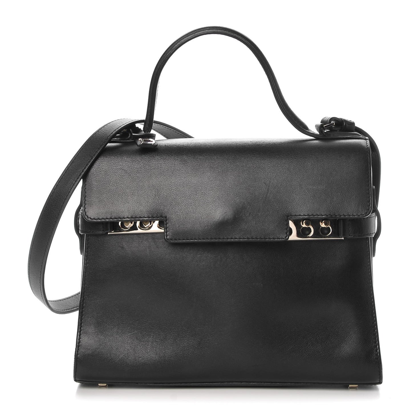 Calfskin MM Tempete Satchel Black