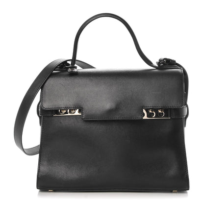 Delvaux Calfskin MM Tempete Satchel Black 1 of 9