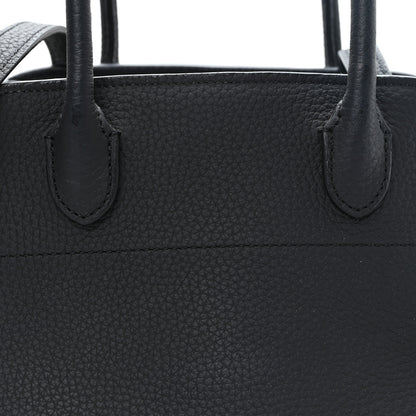 The Row Grained Calfskin Soft Margaux 10 Bag Black Black 7 of 9