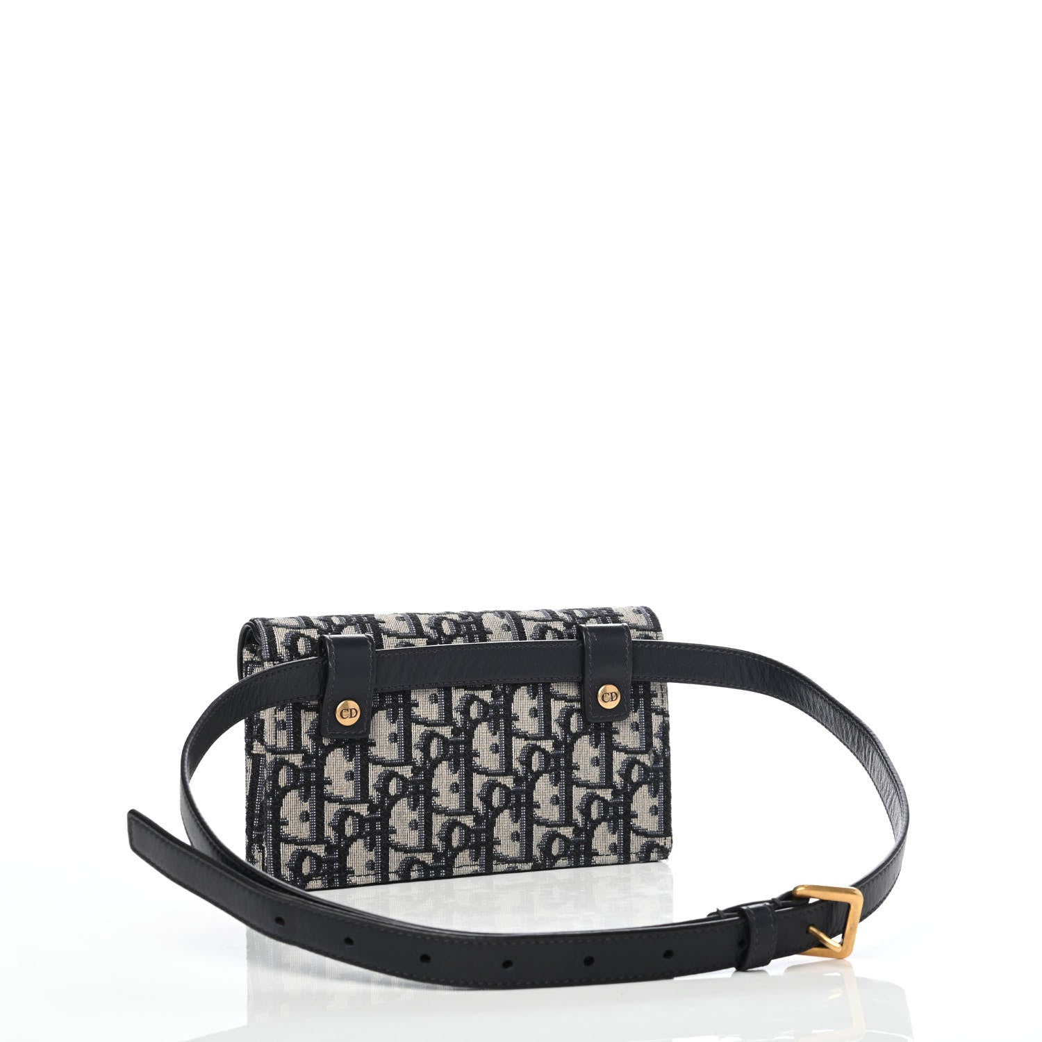 Christian Dior Oblique Saddle Belt Bag Blue 2 of 4