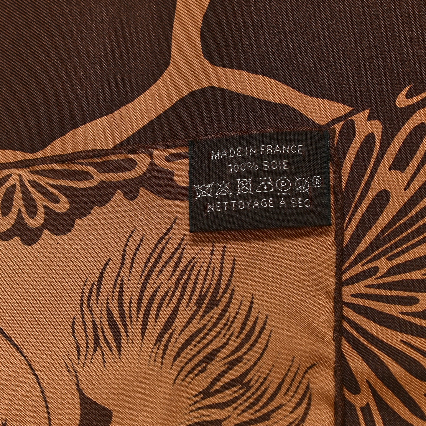 Silk The Three Graces Scarf 90 Tabac Brun