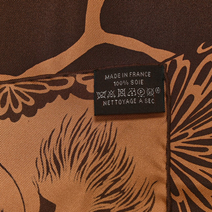 Hermes Silk The Three Graces Scarf 90 Tabac Brun 3 of 5