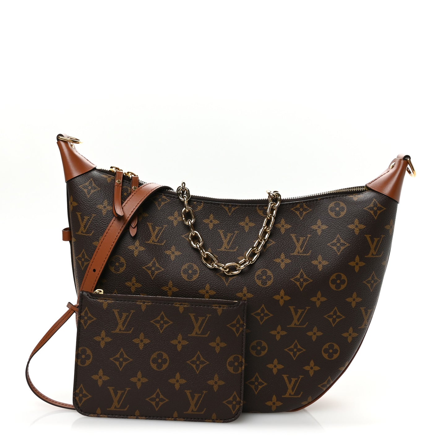 Reverse Monogram Loop Hobo