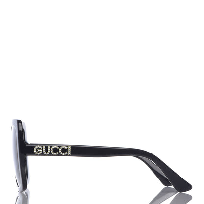 Gucci Crystal Square Frame GG Sunglasses GG0418S Black 3 of 7