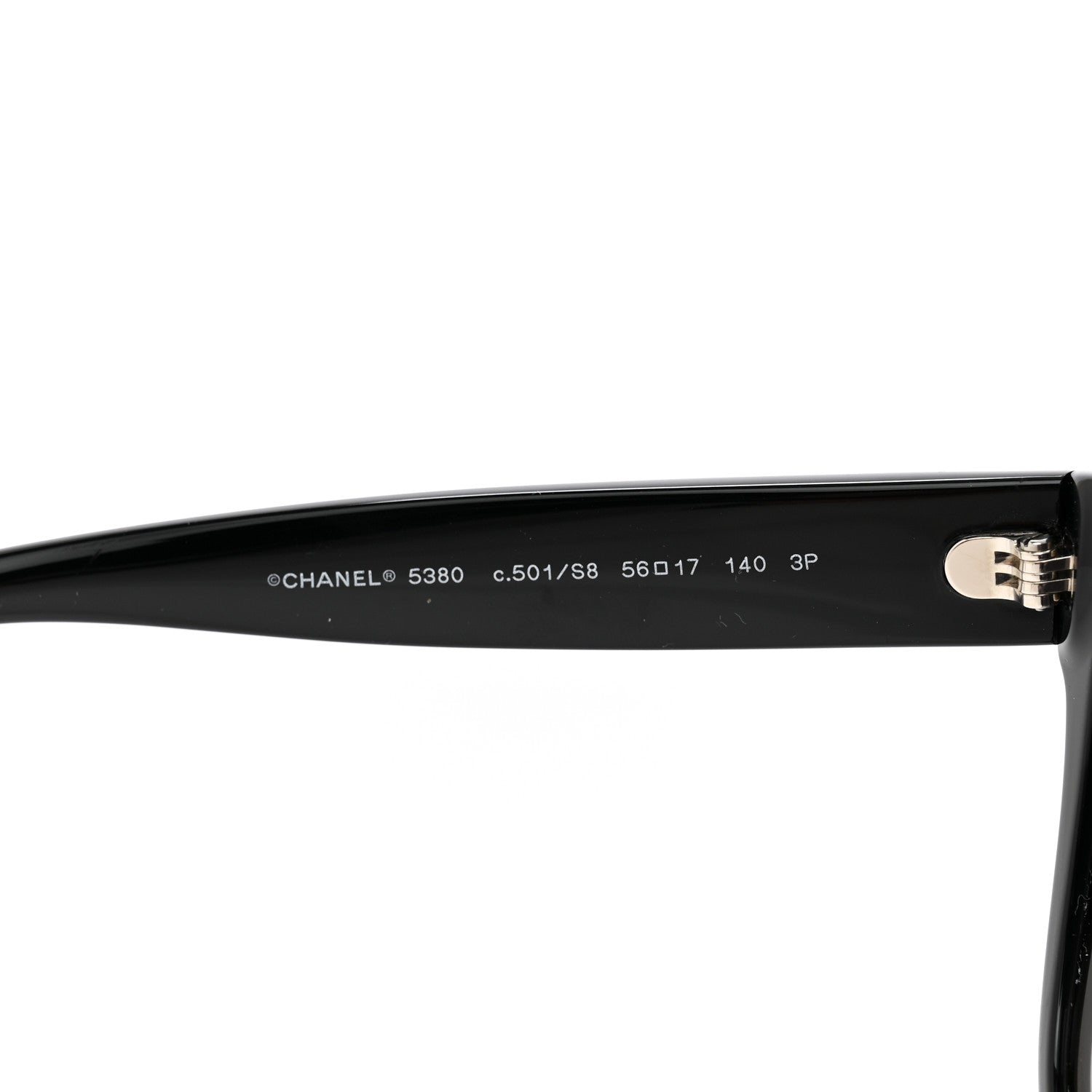 Chanel Acetate Polarized Square CC Sunglasses 5380 Black 5 of 8