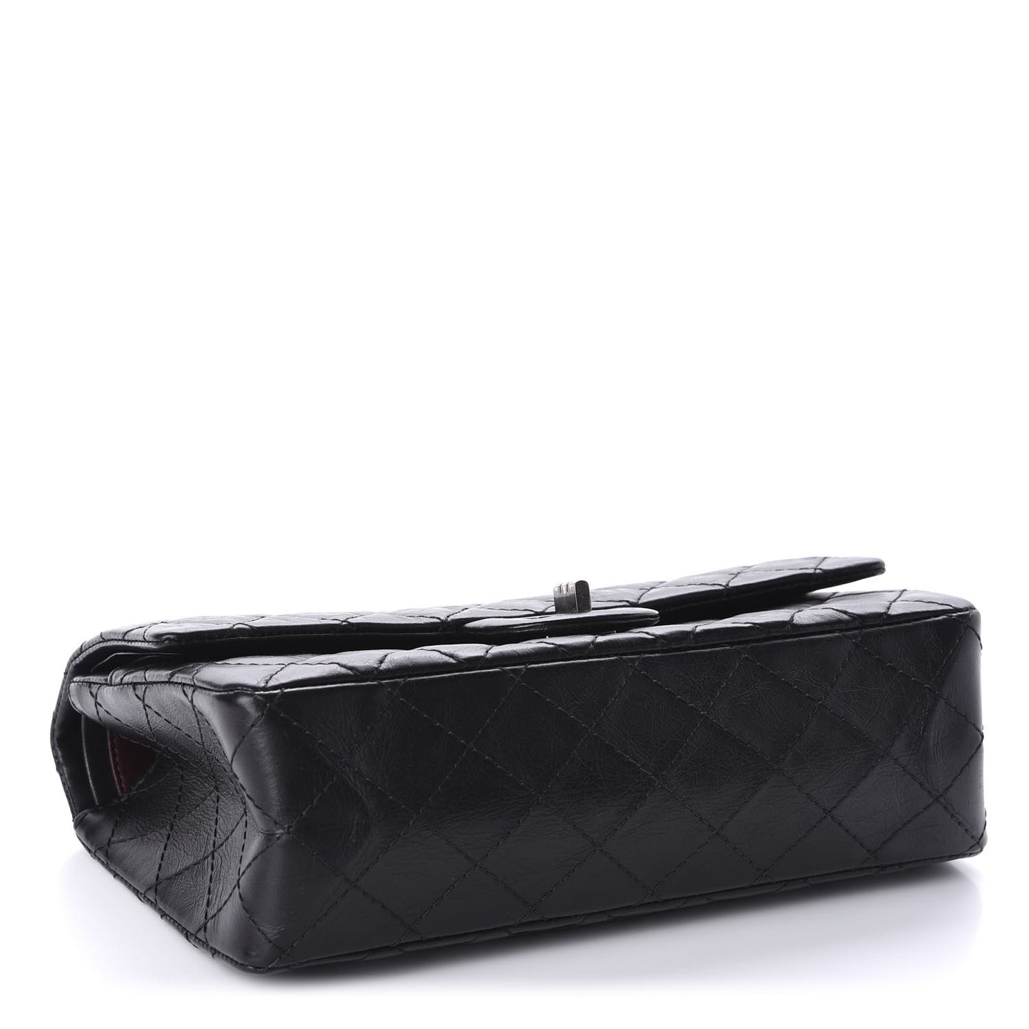 Aged Calfskin Quilted 2.55 Reissue 225 Flap Black