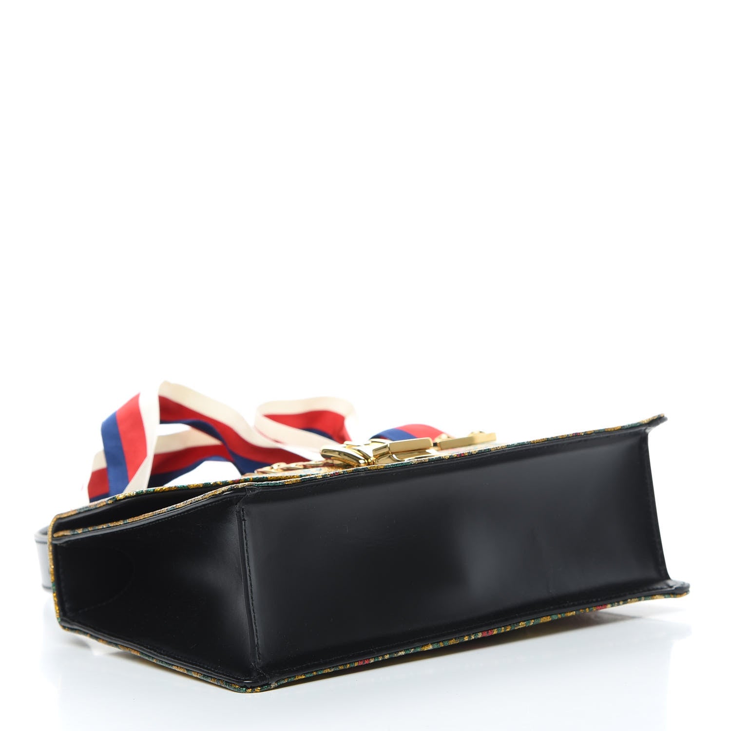 Gucci Iridescent Brocade Small Sylvie Shoulder Bag Gold 4 of 10