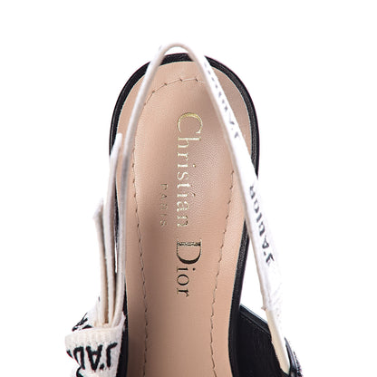 Christian Dior Shiny Velvet Ribbon J'Adior Slingback 65mm Pumps 35.5 Black 7 of 9