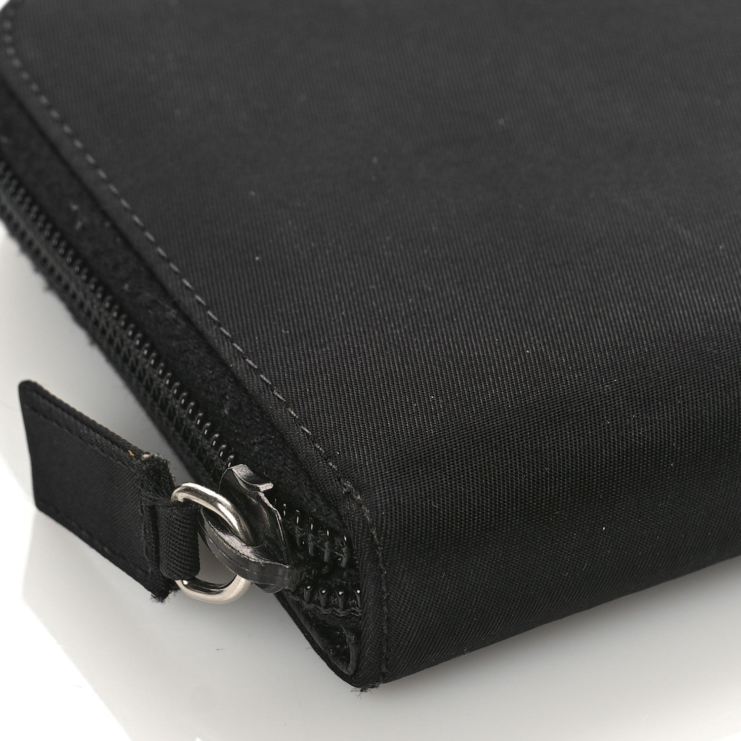 Prada Tessuto Nylon Compact Zip Around Wallet Black 7 of 10