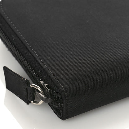 Prada Tessuto Nylon Compact Zip Around Wallet Black 7 of 10