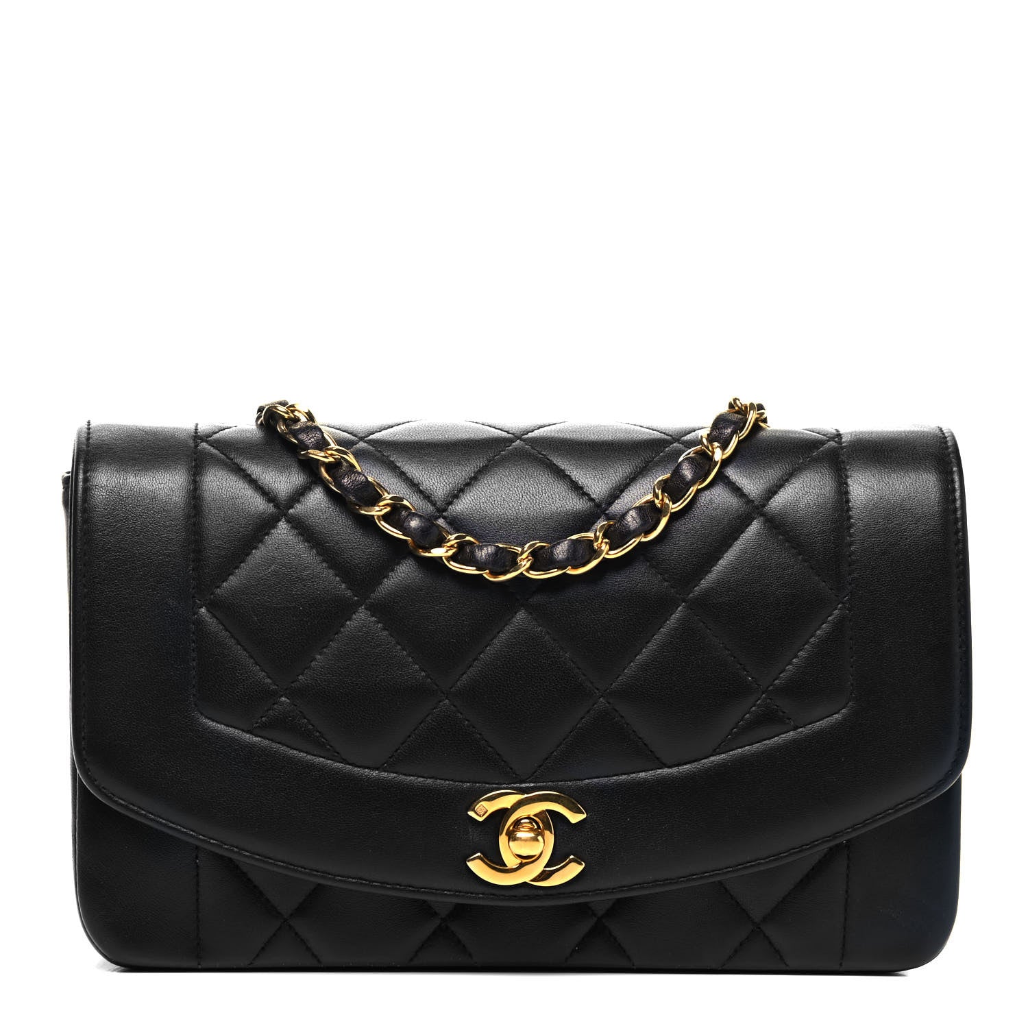 Chanel Lambskin Quilted Small Single Flap Black 1 of 10