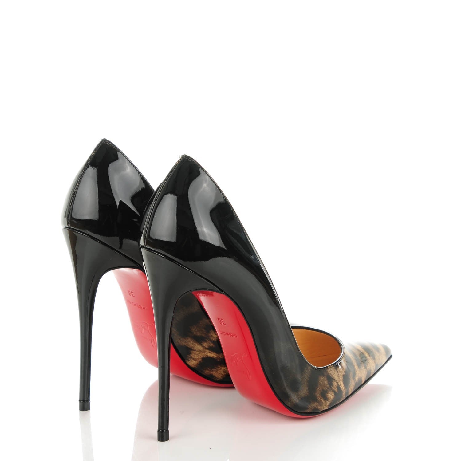 Christian Louboutin Patent Degrade Leopard So Kate 120 Pumps 36 Leopard Black 4 of 8