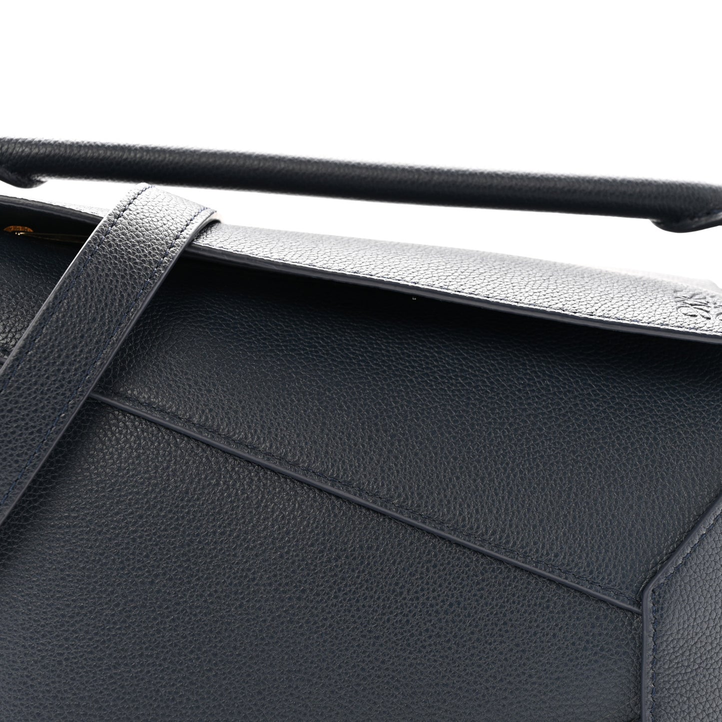 Soft Grained Calfskin Small Puzzle Edge Bag Navy