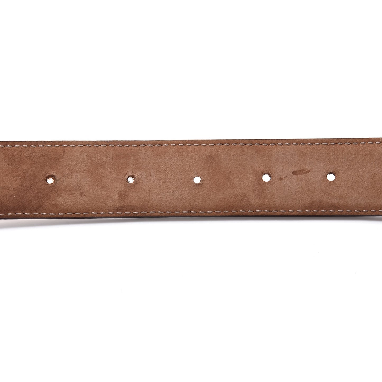 Calfskin Trademark Logo Belt 105 42 Brown