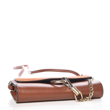 Chloe Suede Calfskin Mini Faye Shoulder Bag Tobacco 5 of 14