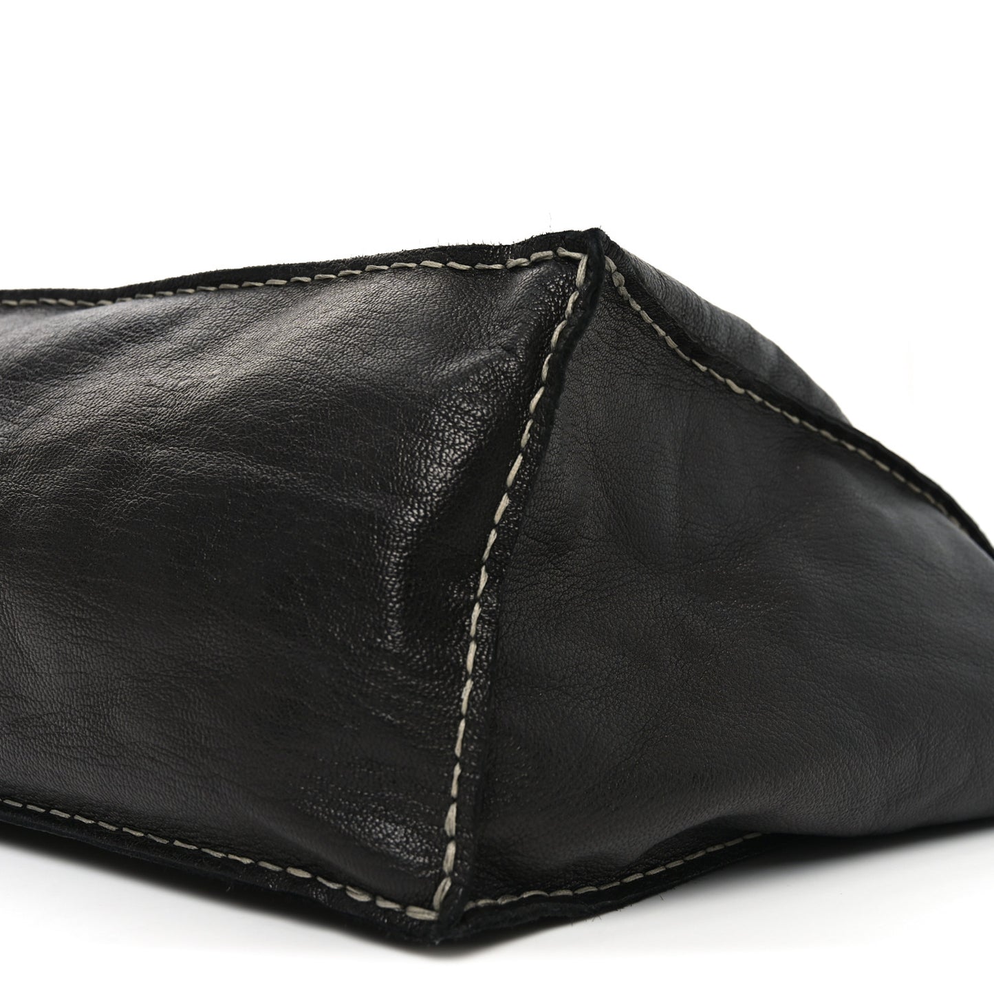 Glossy Nappa Maya E/W Tote Three Black