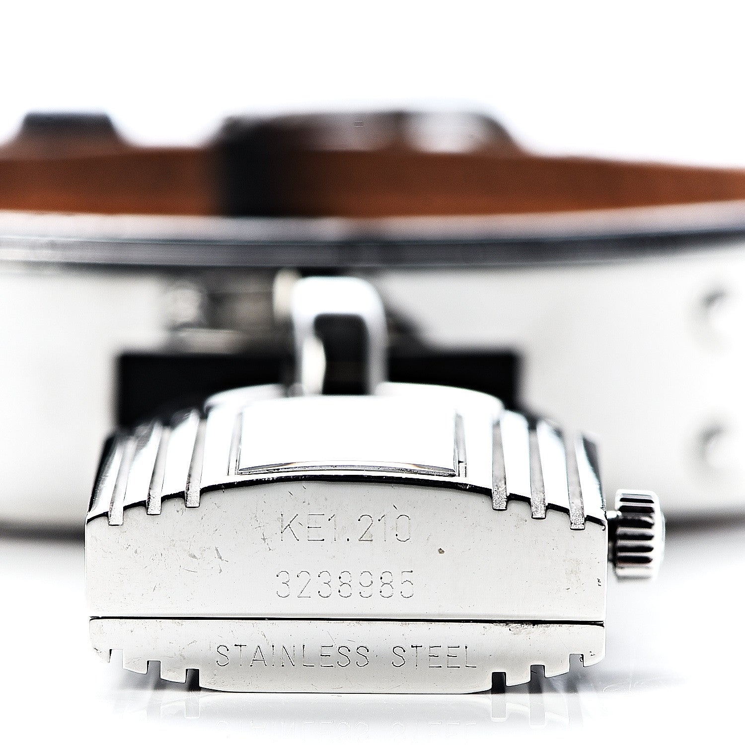 Hermes Stainless Steel Courchevel 20mm Kelly Cadena Quartz Watch Noir 4 of 9