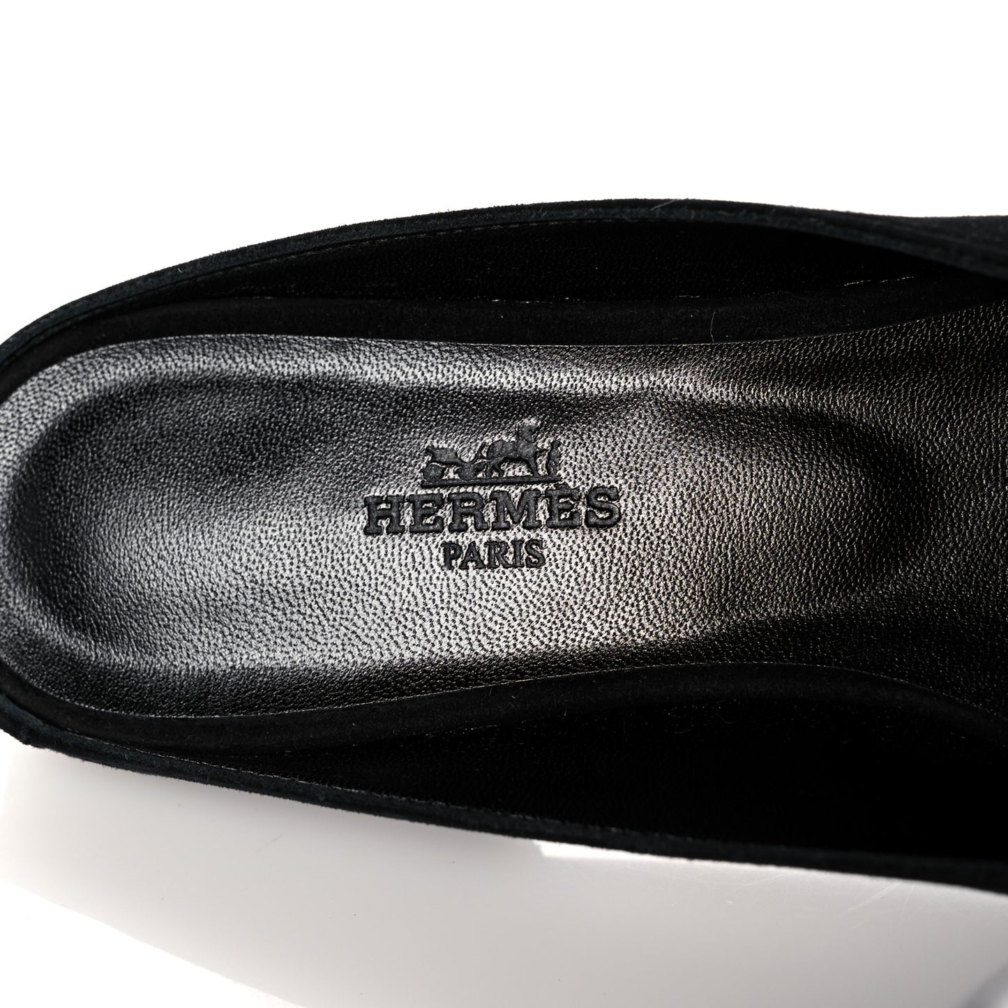 Suede Goatskin Metallic Nappa Roxane Mules 37.5 Black Canon De Fusil Argent