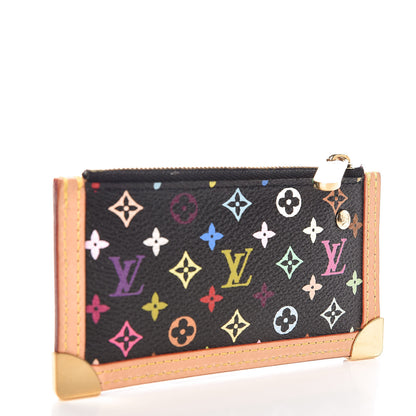 Louis Vuitton Monogram Multicolor Key Pouch Black 3 of 7