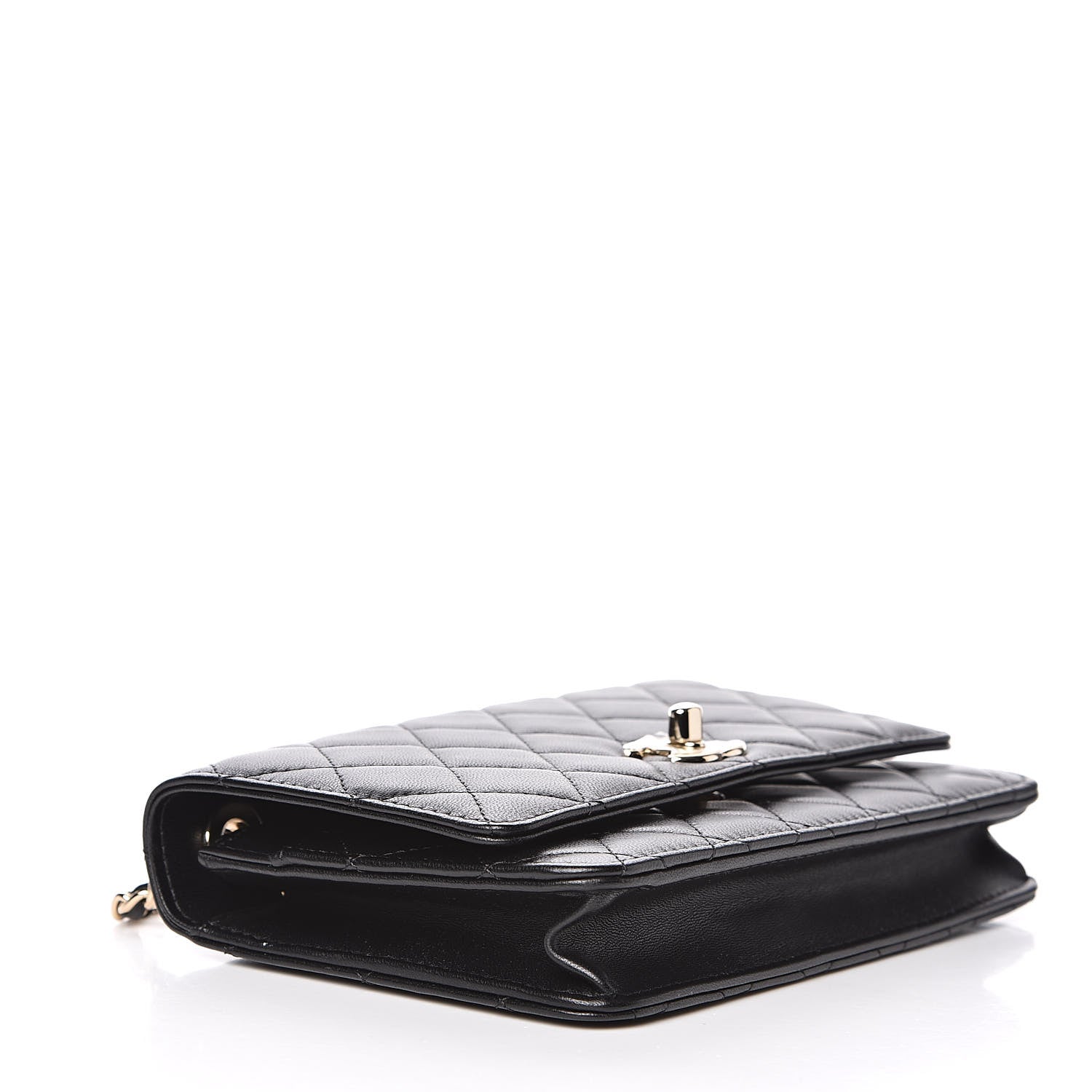 Chanel Lambskin Quilted Trendy CC Wallet On Chain WOC Black 4 of 13