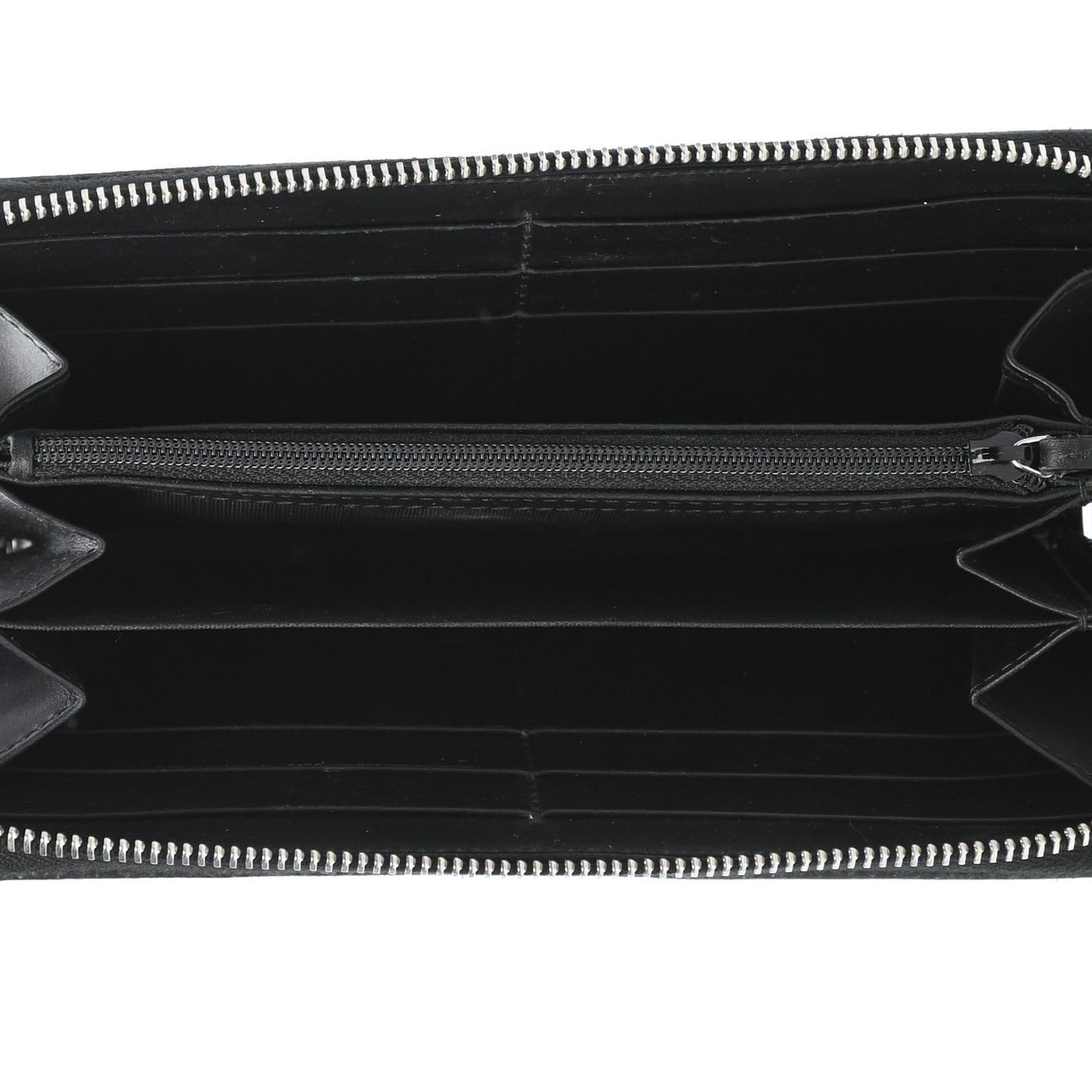 GG Supreme Monogram Web Zip Around Wallet Black Grey