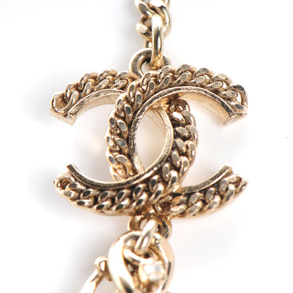 Chanel Crystal CC Multi Strand Necklace Gold 4 of 6