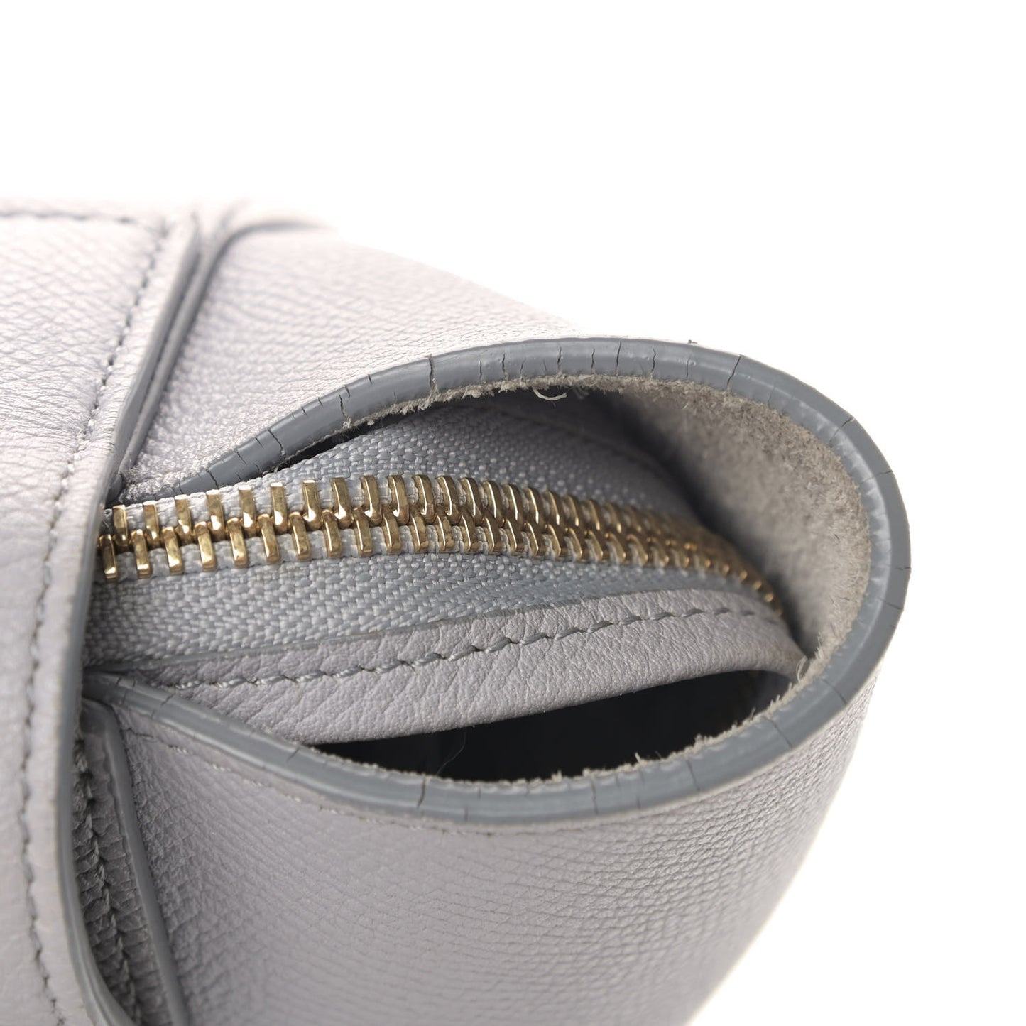 Grained Calfskin Micro Belt Bag Pearl Blue