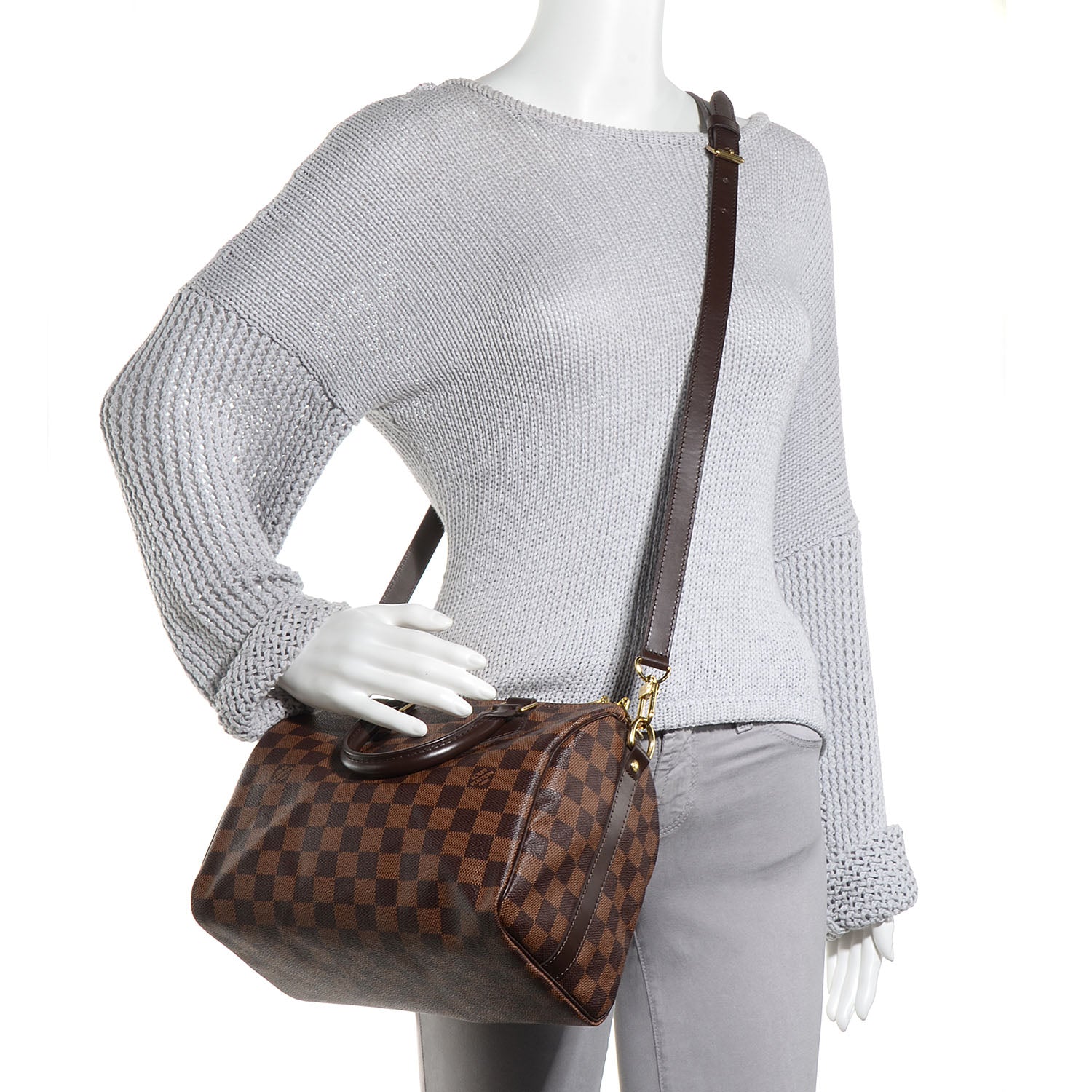 Louis Vuitton Damier Ebene Speedy Bandouliere 25 2 of 7