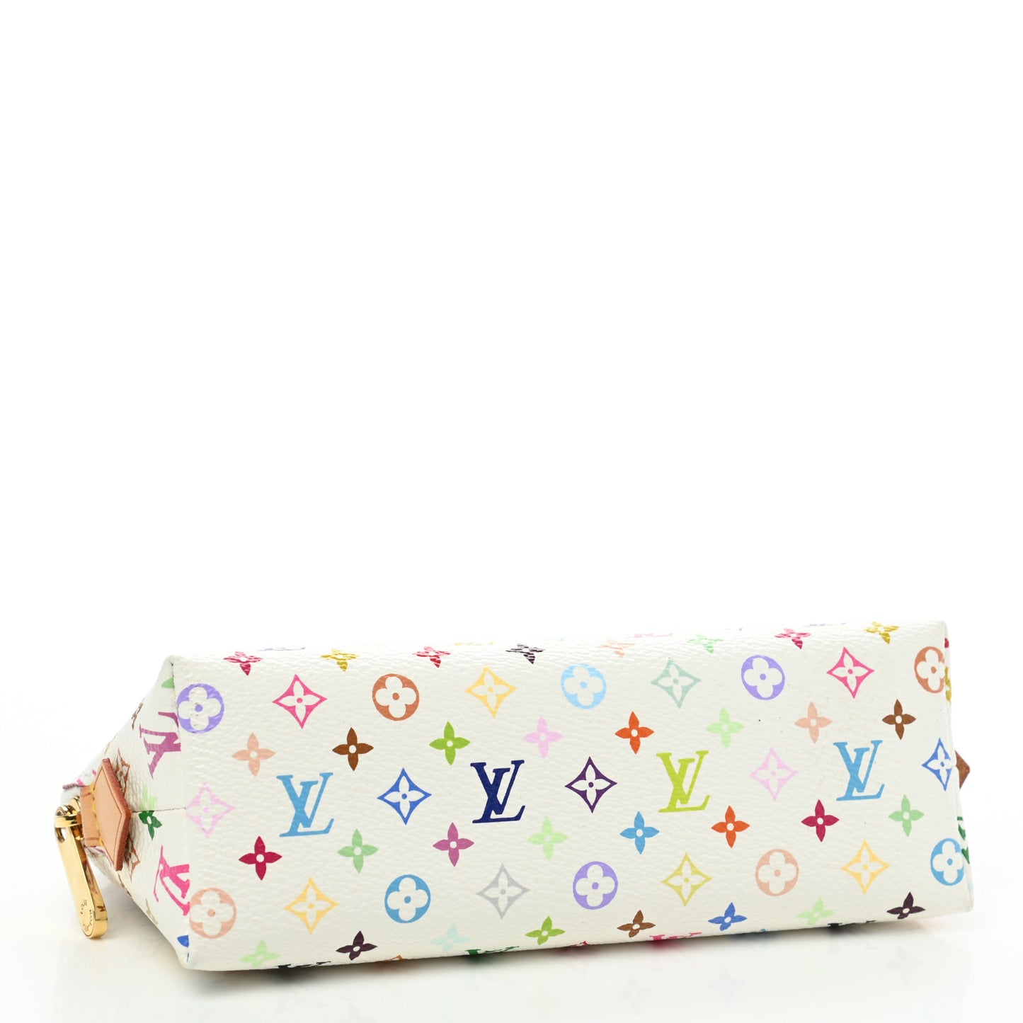 Monogram Multicolor Cosmetic Pouch White Litchi