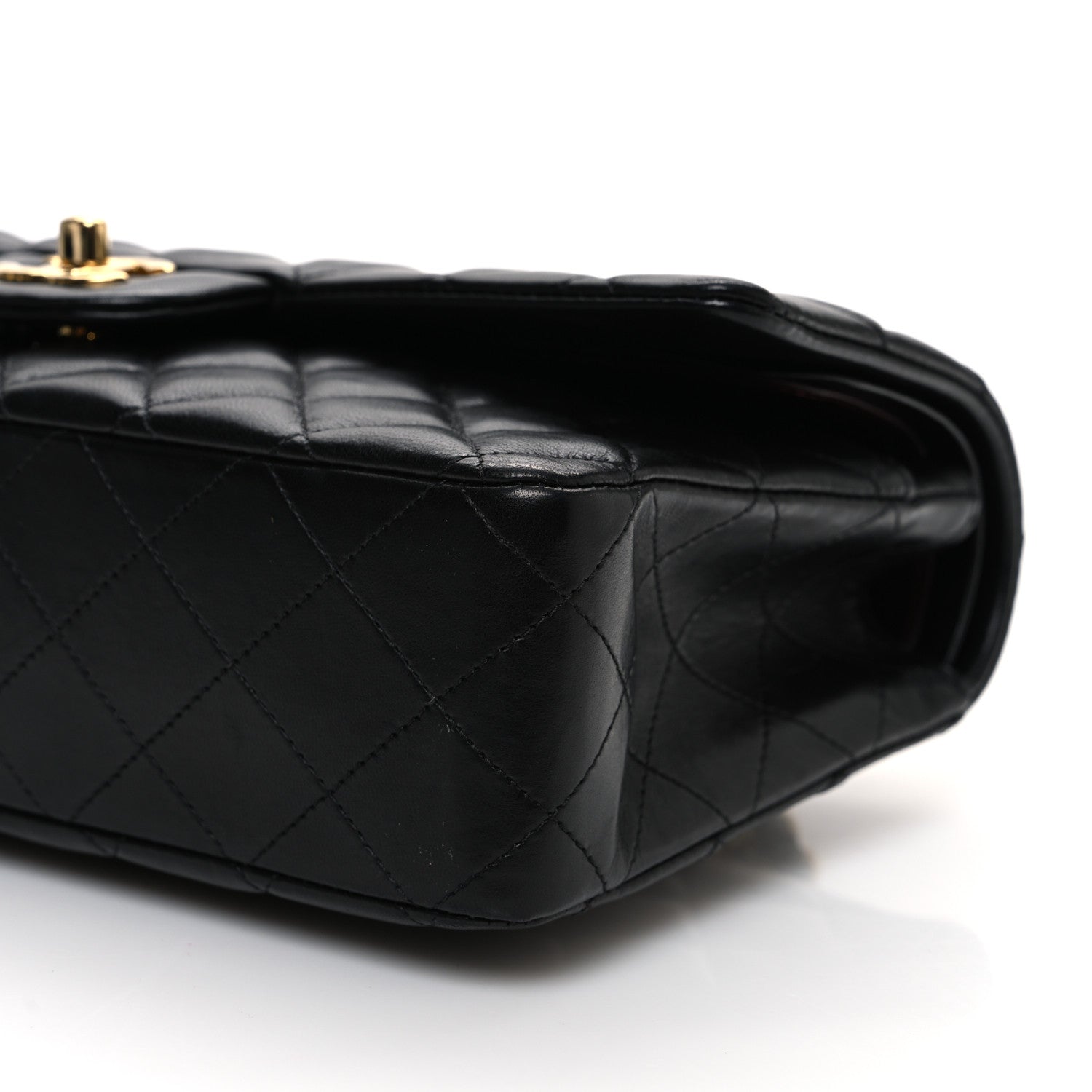 Chanel Lambskin Quilted Medium Double Flap Black 10 of 10