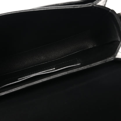 Saint Laurent Box Calfskin Monogram Medium Solferino Satchel Black 5 of 10