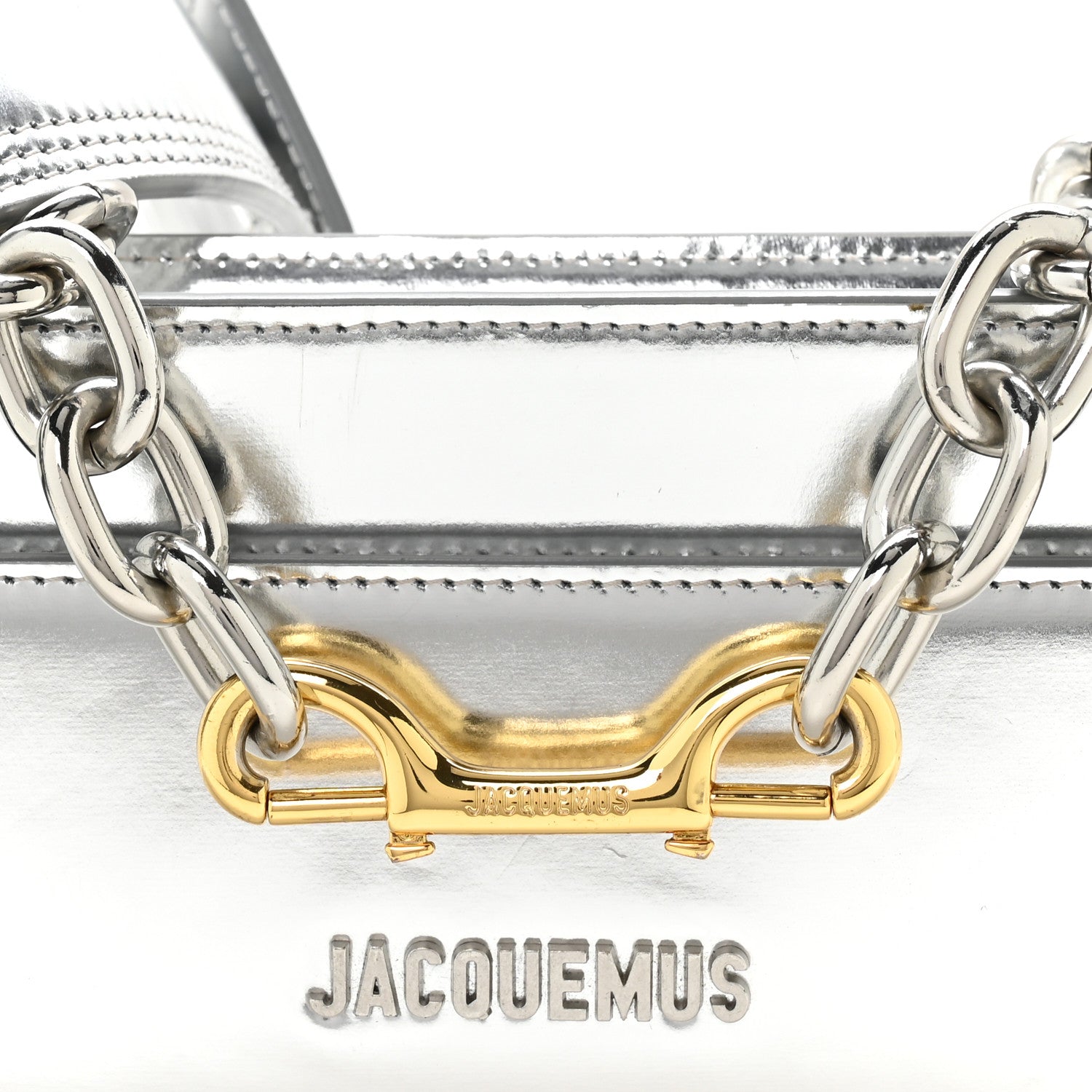 Jacquemus Metallic Calfskin Le Sac Ciuciu Silver 7 of 9